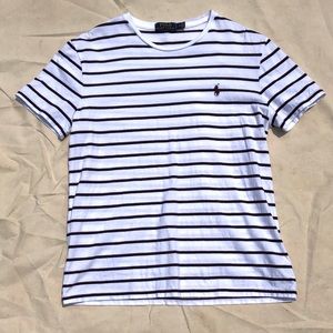 Burgundy Striped Polo by Ralph Lauren